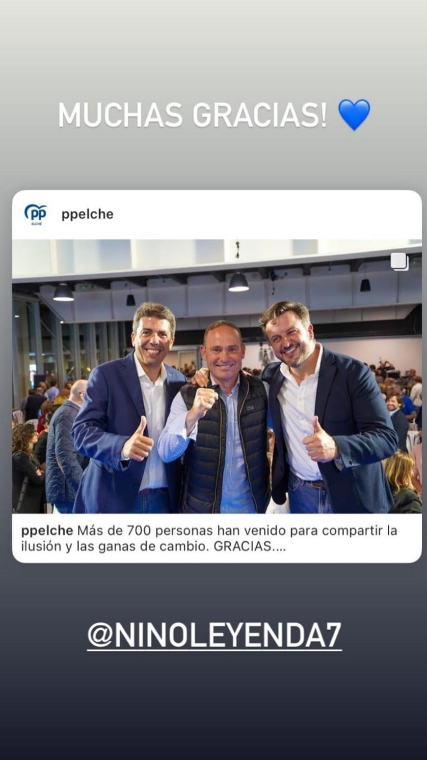 El acto del PP en el que Ruz eligió como compañero para dar las gracias a Mazón y Nino, la sorpresa ha llegado hoy