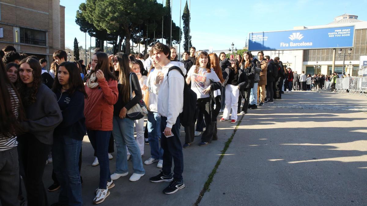 Cola en el Saló Ensenyament, el curso pasado.