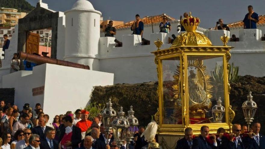 Un momento de la pasada Bajada de la Virgen de las Nieves.