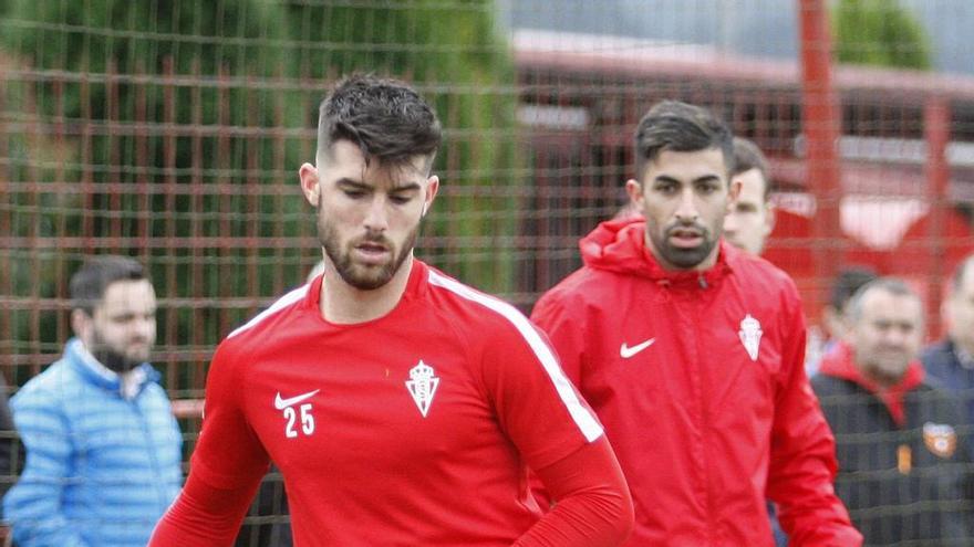 Calavera, en un entrenamiento en Mareo.