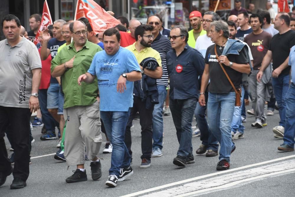 La protesta cortó el tráfico en el centro de la ciudad y provocó grandes retenciones de vehículos.