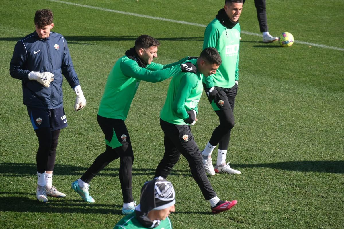 Entrenamiento del Elche CF de esta misma mañana