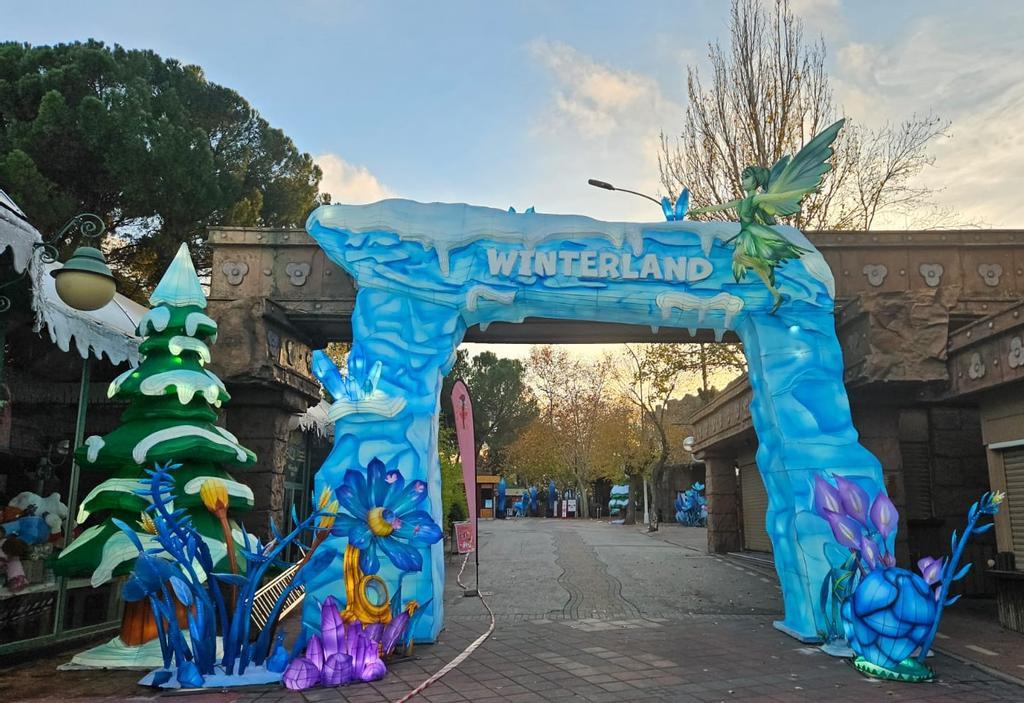 'Winterland' en el Parque de atracciones, de Madrid.