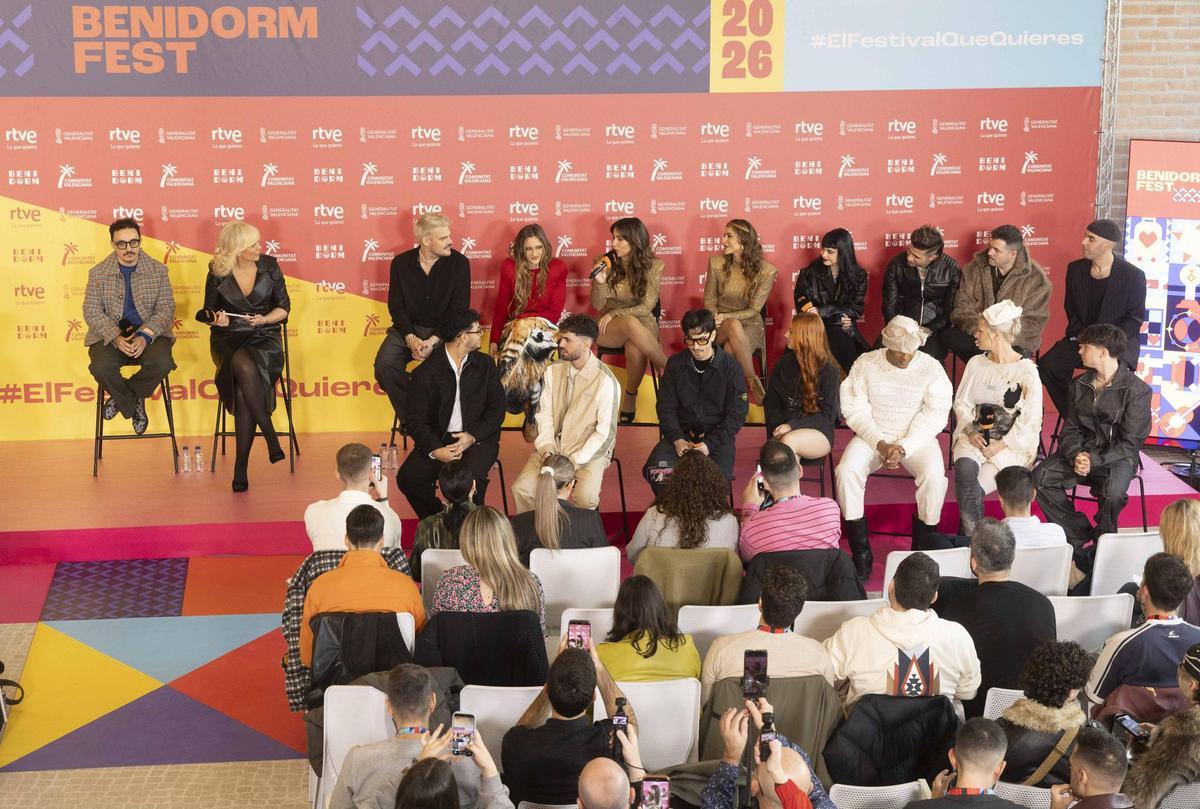 Presentación de los 18 participantes del Benidorm Fest 2026