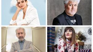 Algunos de los firmantes: Clara Lago, Pedro Almodóvar, José Sacristán y Rozalén.