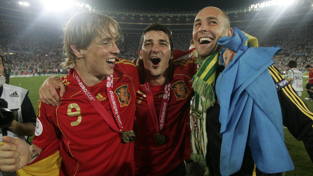Villa no pudo disputar la final contra Alemania por lesión, pero eso no evitó que España se proclamara campeona de Europa en 2008.