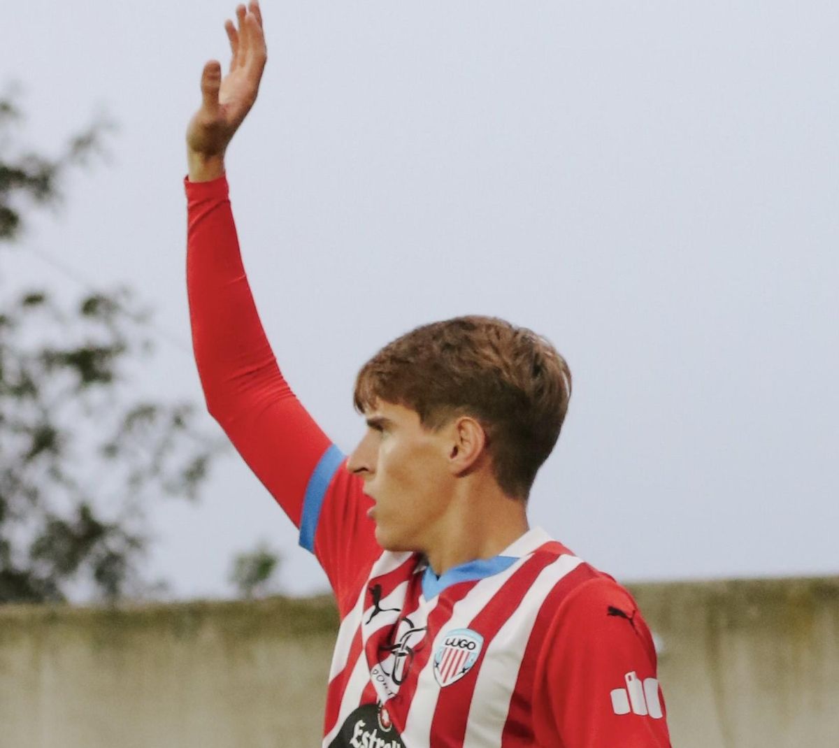 Alberto Vaquero, en un partido con el Lugo.