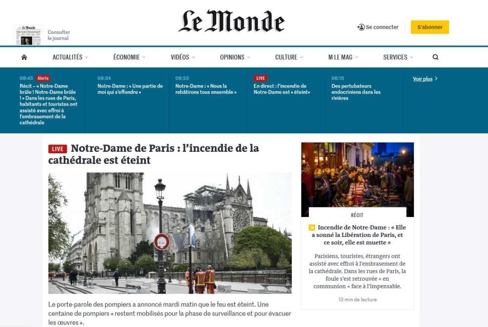 El incendio de Notre Dame