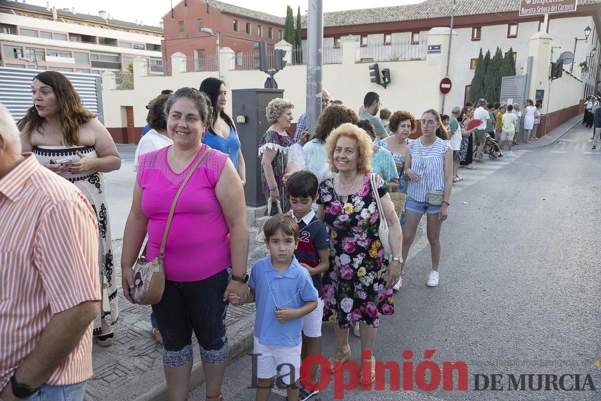 La virgen del Carmen volvió a procesionar por las calles de su barrio en la ciudad de Caravaca de la Cruz.