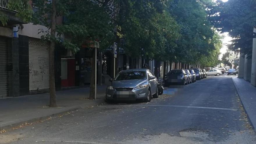 El tram del carrer Torres i Bages que s&#039;asfaltarà.