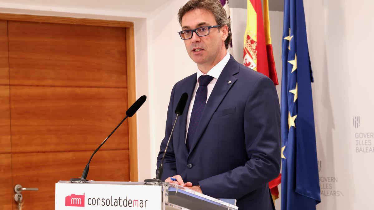 El vicepresidente del Govern, Antoni Costa, tras el Consell de Govern.