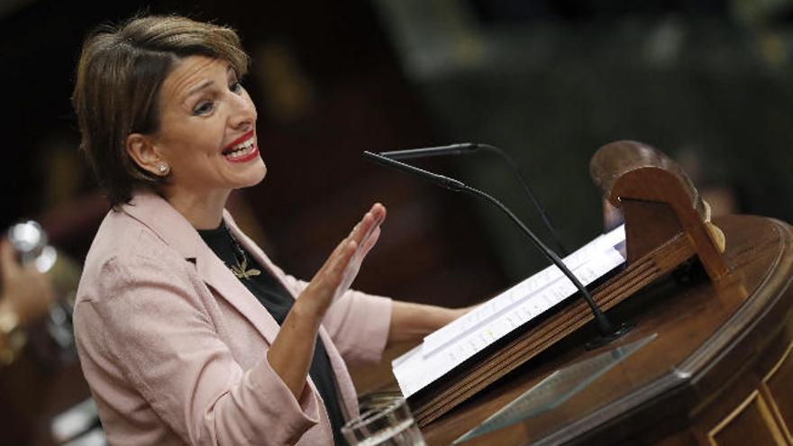 Yolanda Díaz, en una intervención en el Congreso