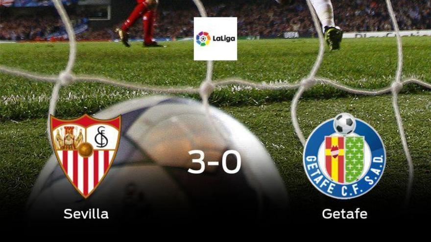 Triunfo para el Sevilla tras golear 3-0 al Getafe