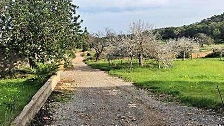 Entrada por Cala Boix del camino por el que pasan las dos rutas cicloturísticas cortadas por un particular.