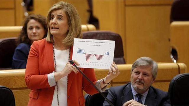 Fatima Banez, ministra de Empleo, en el Senado en septiembre pasado.