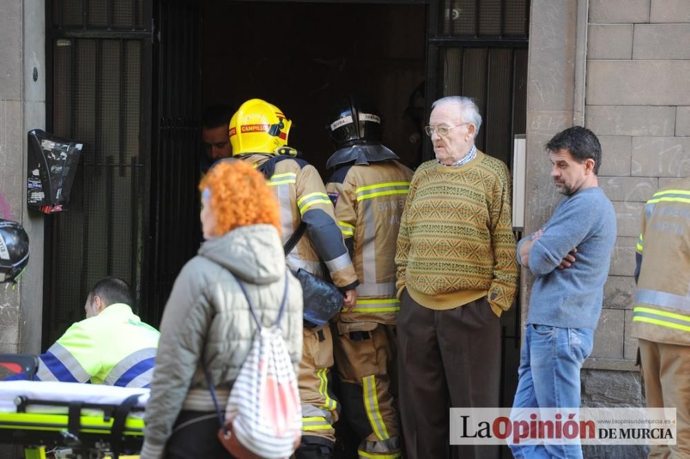 Incendio en un piso en San Andrés