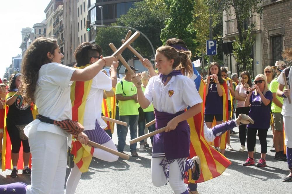 Els gironins a la manifestació de la Diada a Barcelona