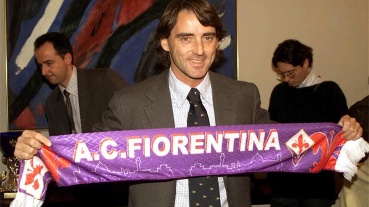 Mancini, en una imagen de su etapa en la Fiorentina