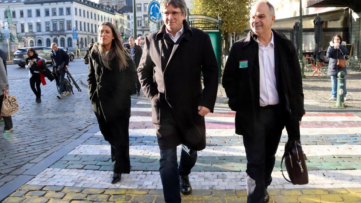 Carles Puigdemont, Jordi Turull y Míriam Nogueras en una imagen reciente.