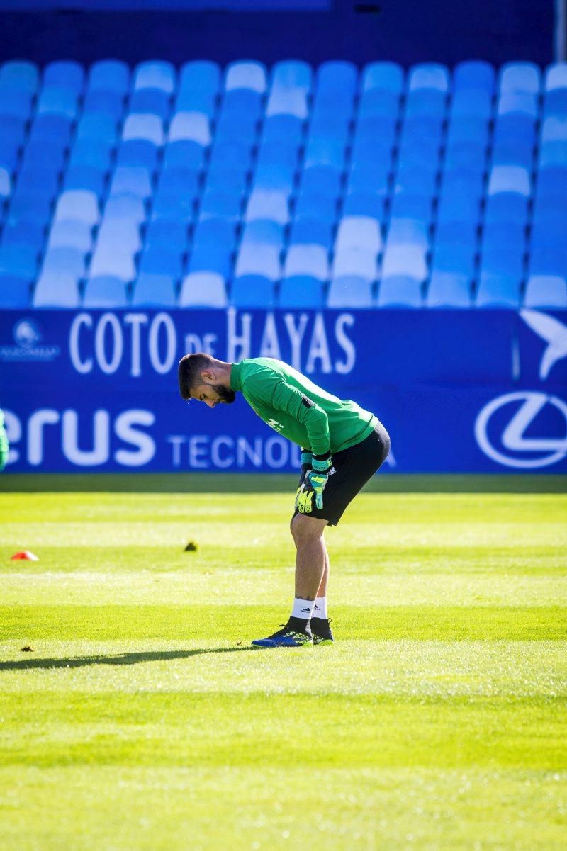 Sesión de entrenamiento del Real Zaragoza