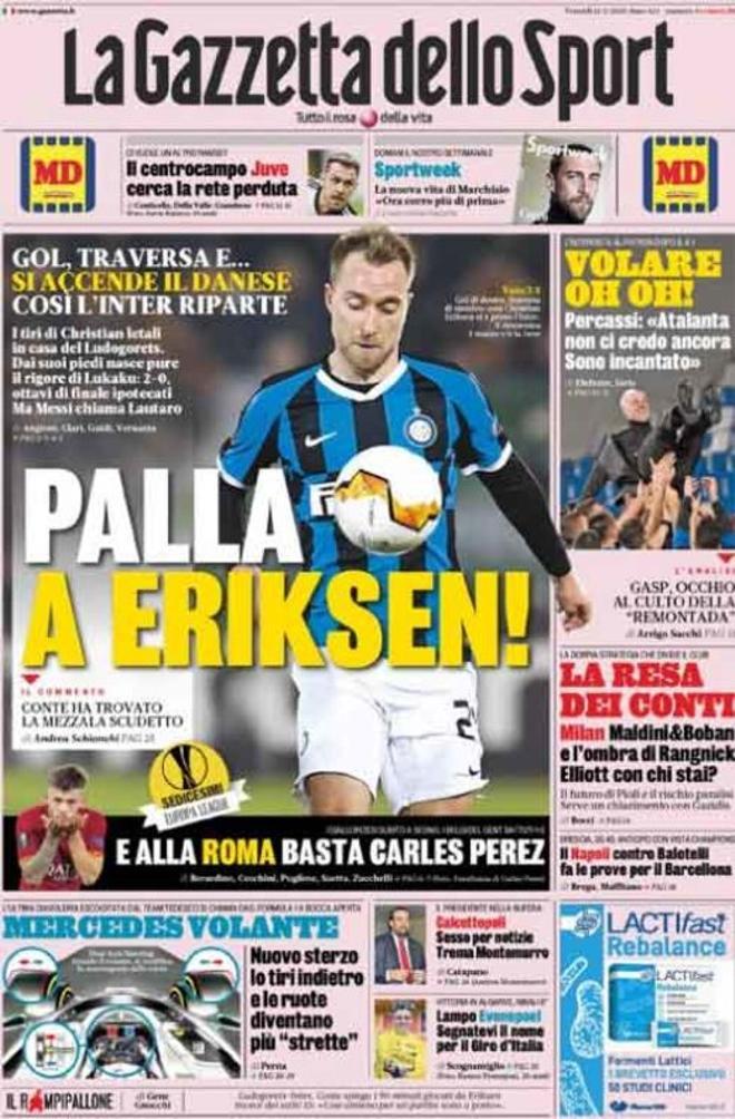 Las portadas del día en la prensa deportiva