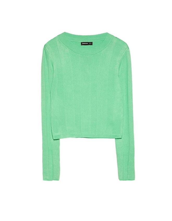 Jersey canalé cuello perkins (Precio: 12,99 euros)
