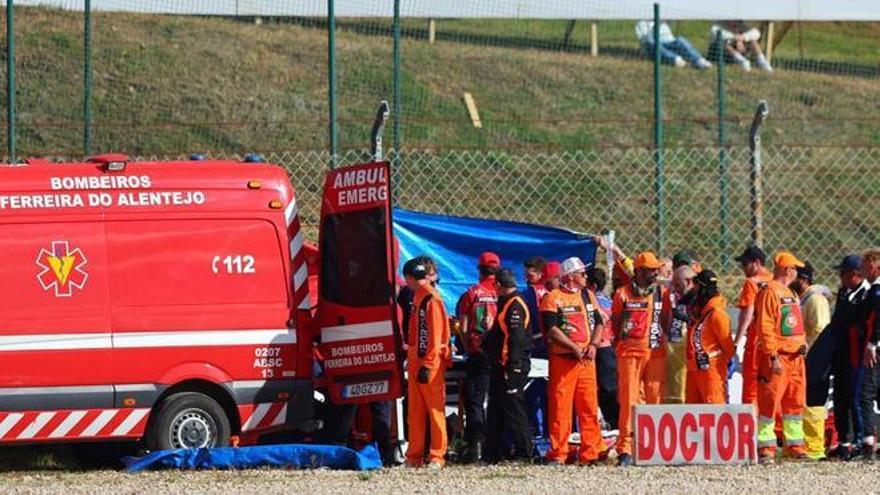 Pol Espargaró protagoniza una brutal caída en los entrenamientos libres del GP de Portugal