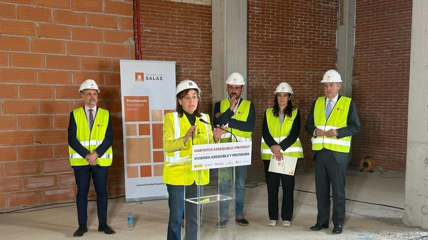 Girona acull la visita de la ministra d’Habitatge a les obres de pisos protegits a Domeny