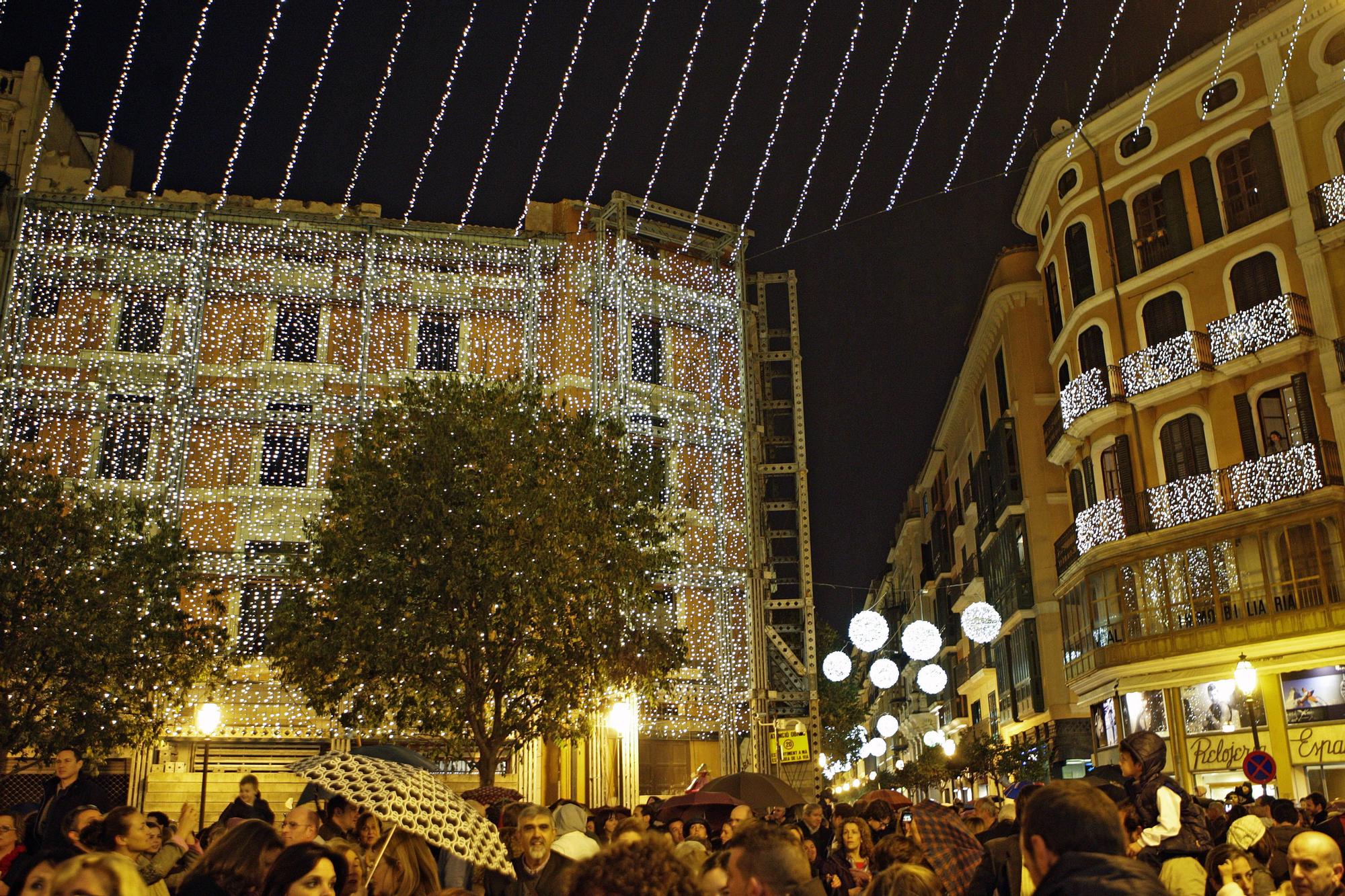 Así eran antes la luces de Navidad de Palma