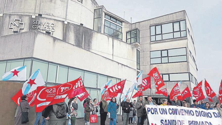 Protesta en la sanidad privada coruñesa por un “convenio digno”