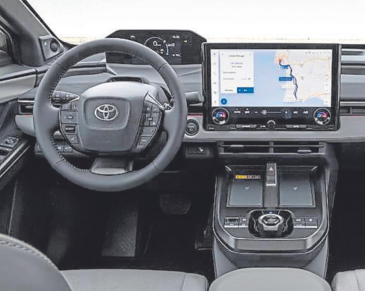 El Toyota visto desde dentro.