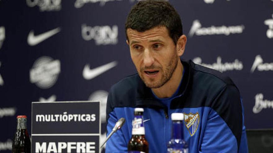 Javi Gracia durante la rueda de prensa.