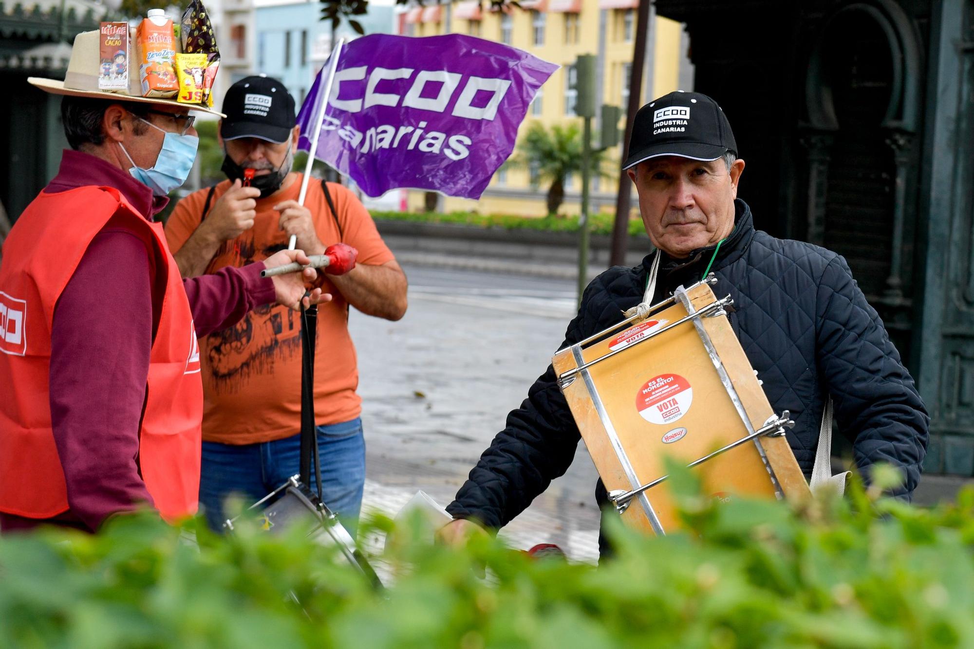 Protesta de los trabajadores de JSP en Las Palmas de Gran Canaria (03/12/2021)