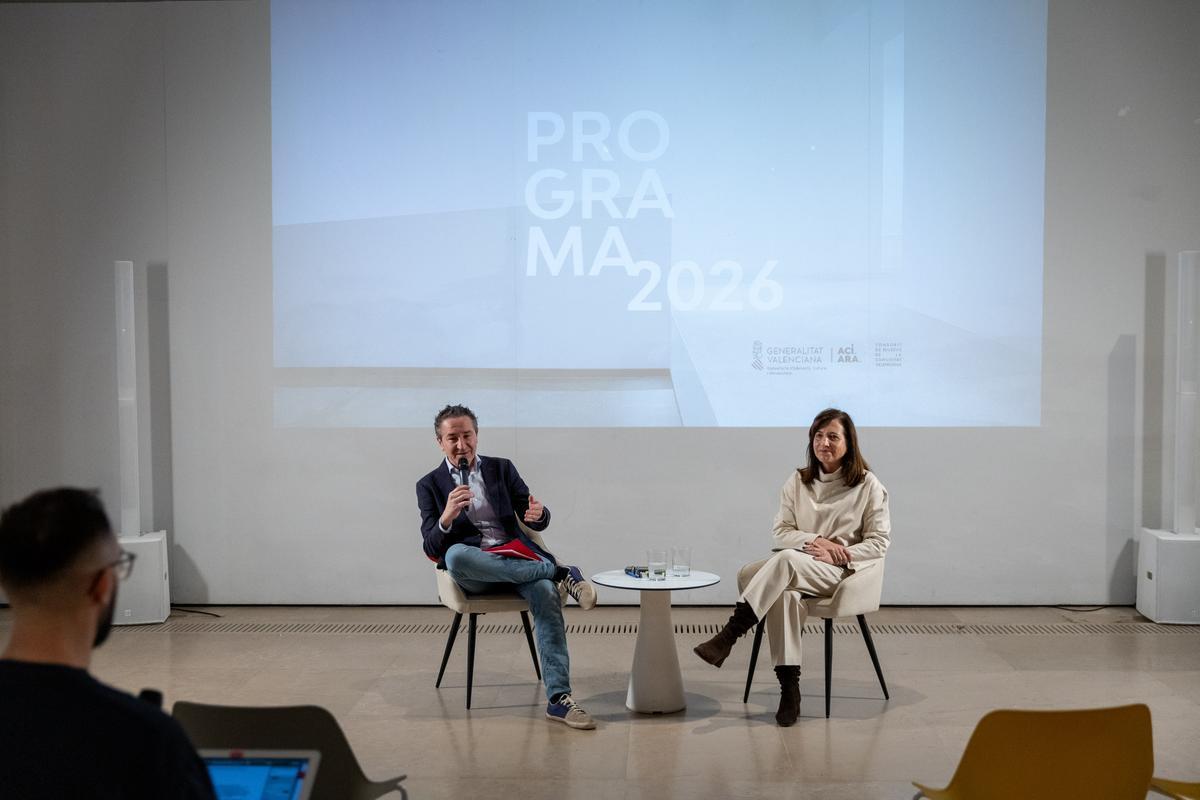 Nicolás Bugeda y Marta Alonso en la presentación de la programación del Consorci de Museus.
