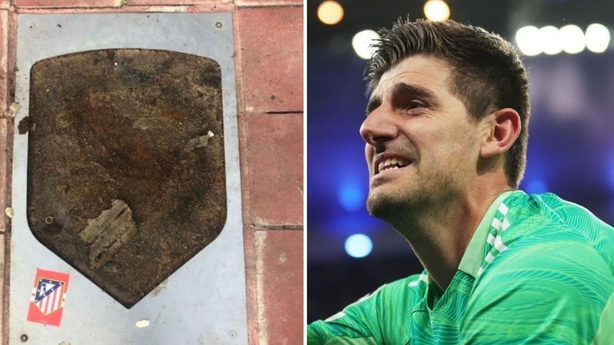 La placa de Courtois, arrancada del Paseo de las Leyendas del Metropolitano