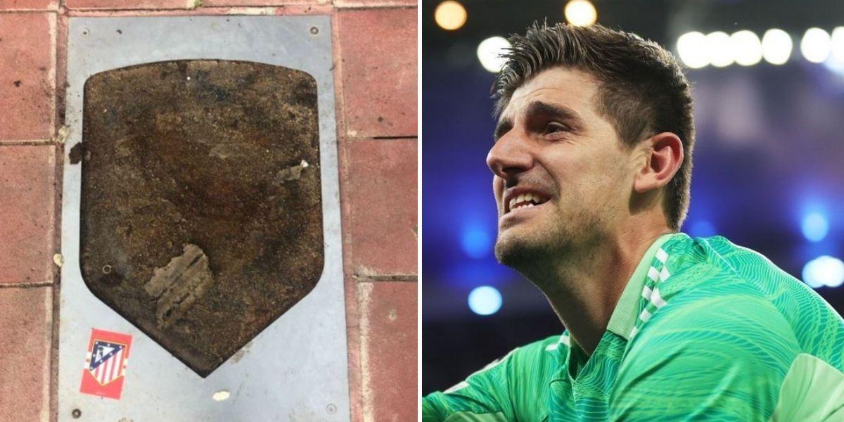 La placa de Courtois, arrancada del Paseo de las Leyendas del Metropolitano