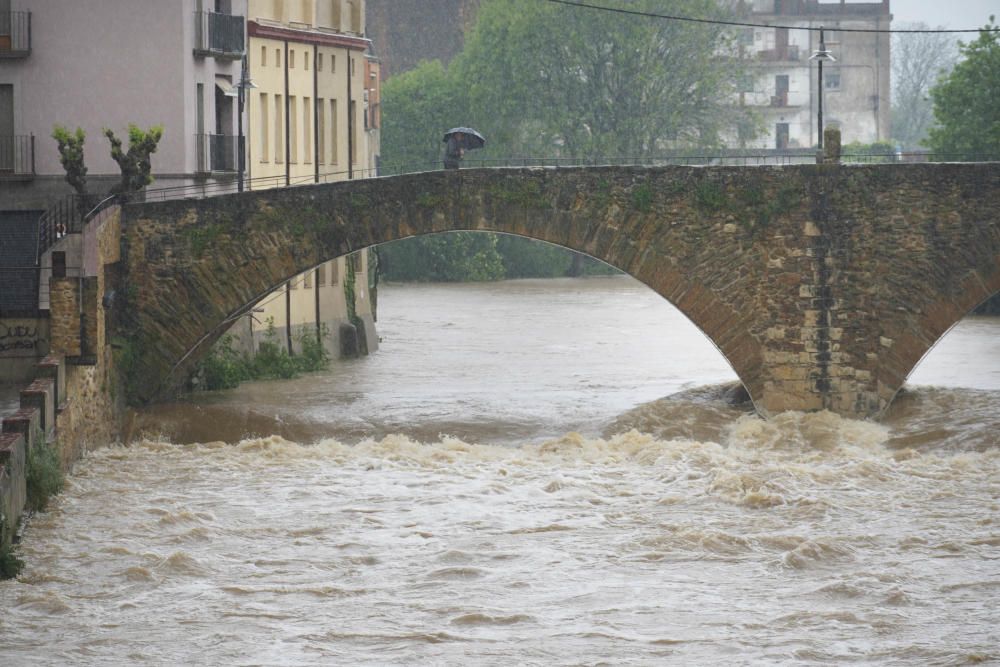 Temporal amb inundacions i creixement dels rius a les comarques gironines (18-22 d'abril de 2020)