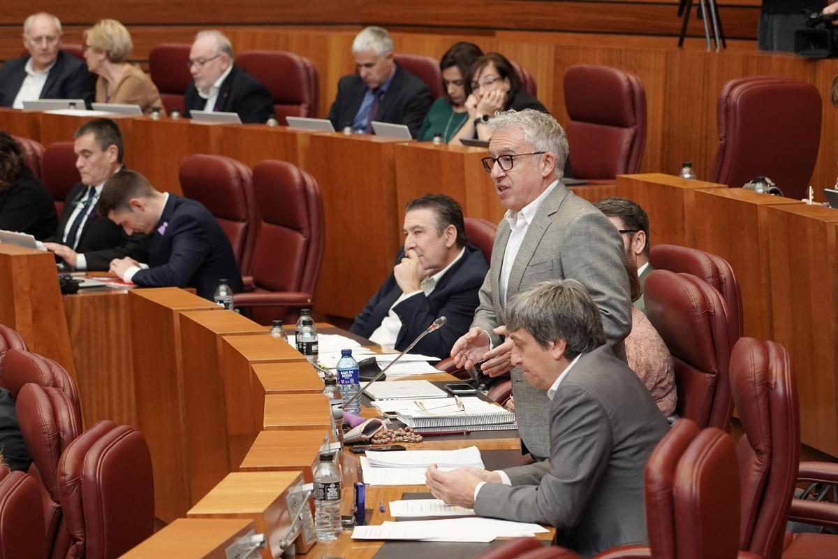 Un momento de la celebración del pleno de las Cortes.