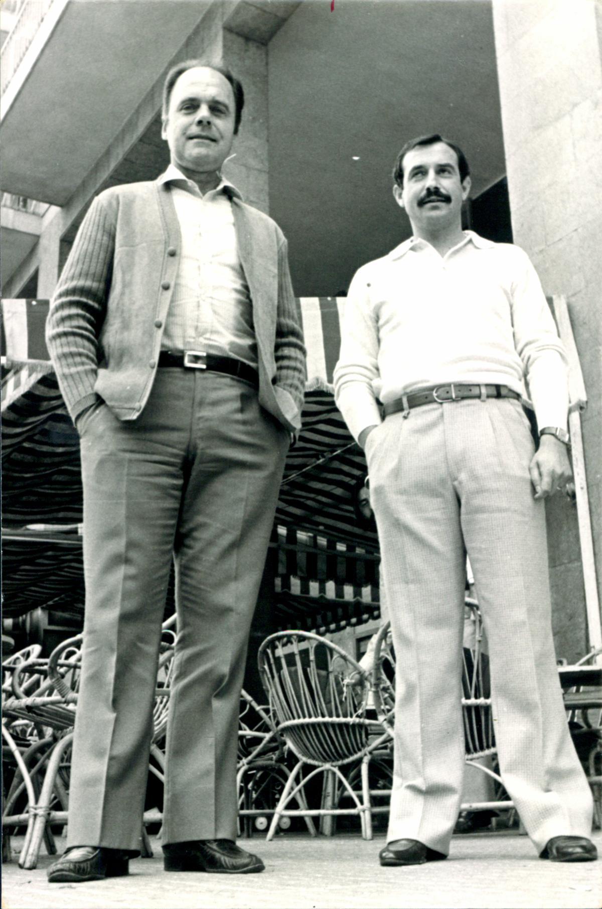 Lucien Muller y Serrar Ferrer, días después de llegar el francés a Mallorca