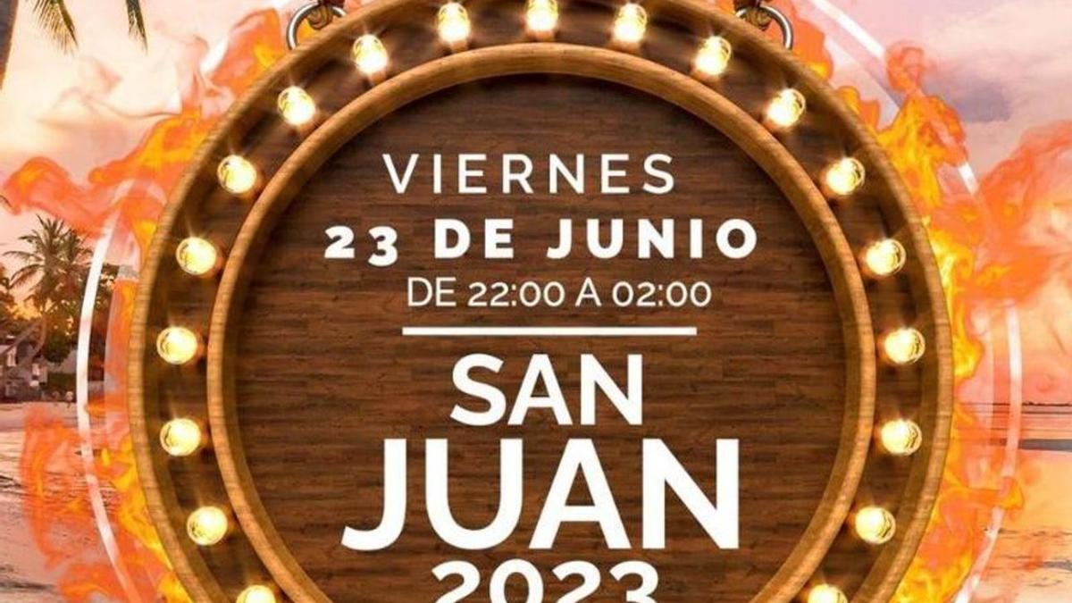 Imagen del cartel anunciador de la noche de San Juan en Rincón de la Victoria