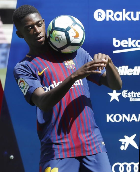 Presentació de Dembelé al Camp Nou