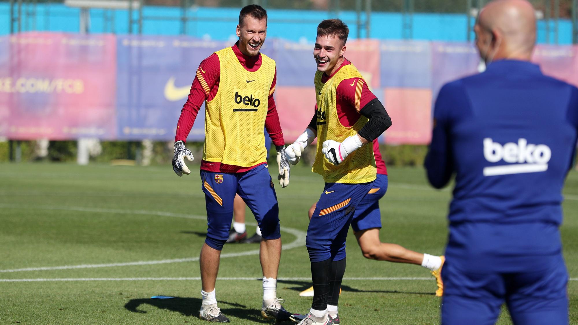 Arnau Tena y Neto durante un entrenamiento