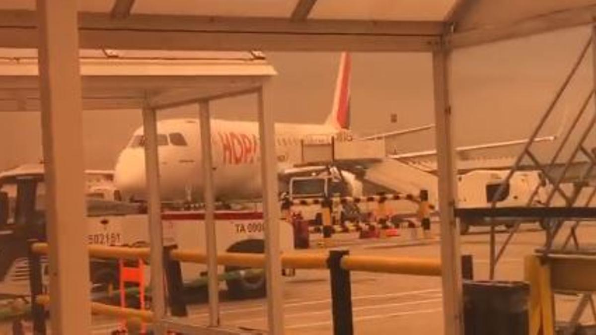 Imagen del avión de Air France en el que no han dejado subir al Unicaja.