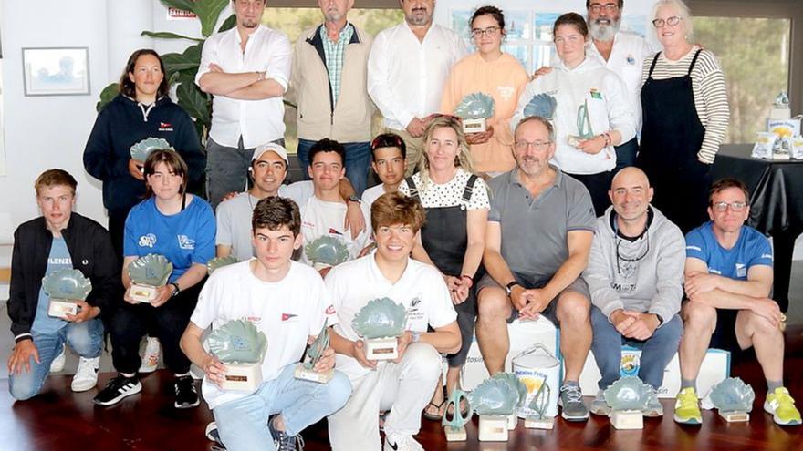 Premiados en el Campeonato Gallego ILCA, en Portosín