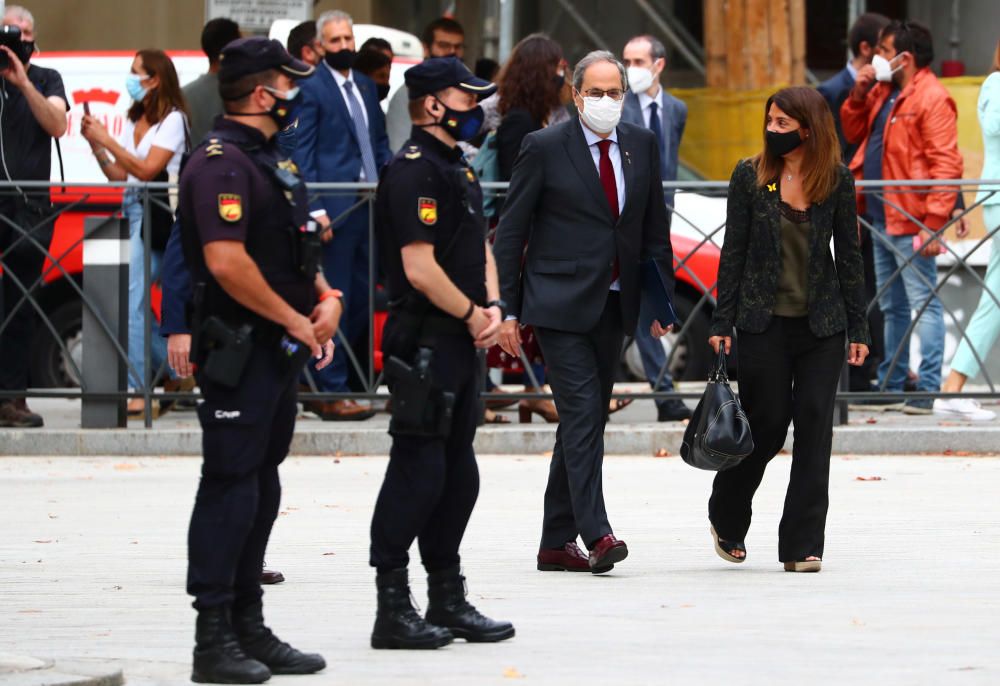 Arribada de Quim Torra al Tribunal Suprem