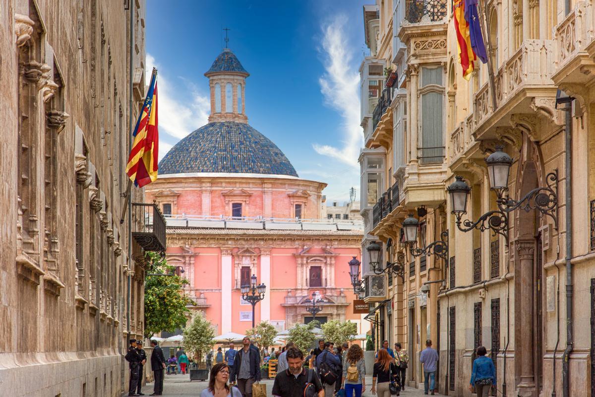 Calles de Valencia en el centro histórico de la ciudad