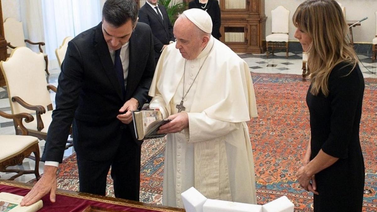 Pedro Sánchez visita al papa Francisco en el Vaticano