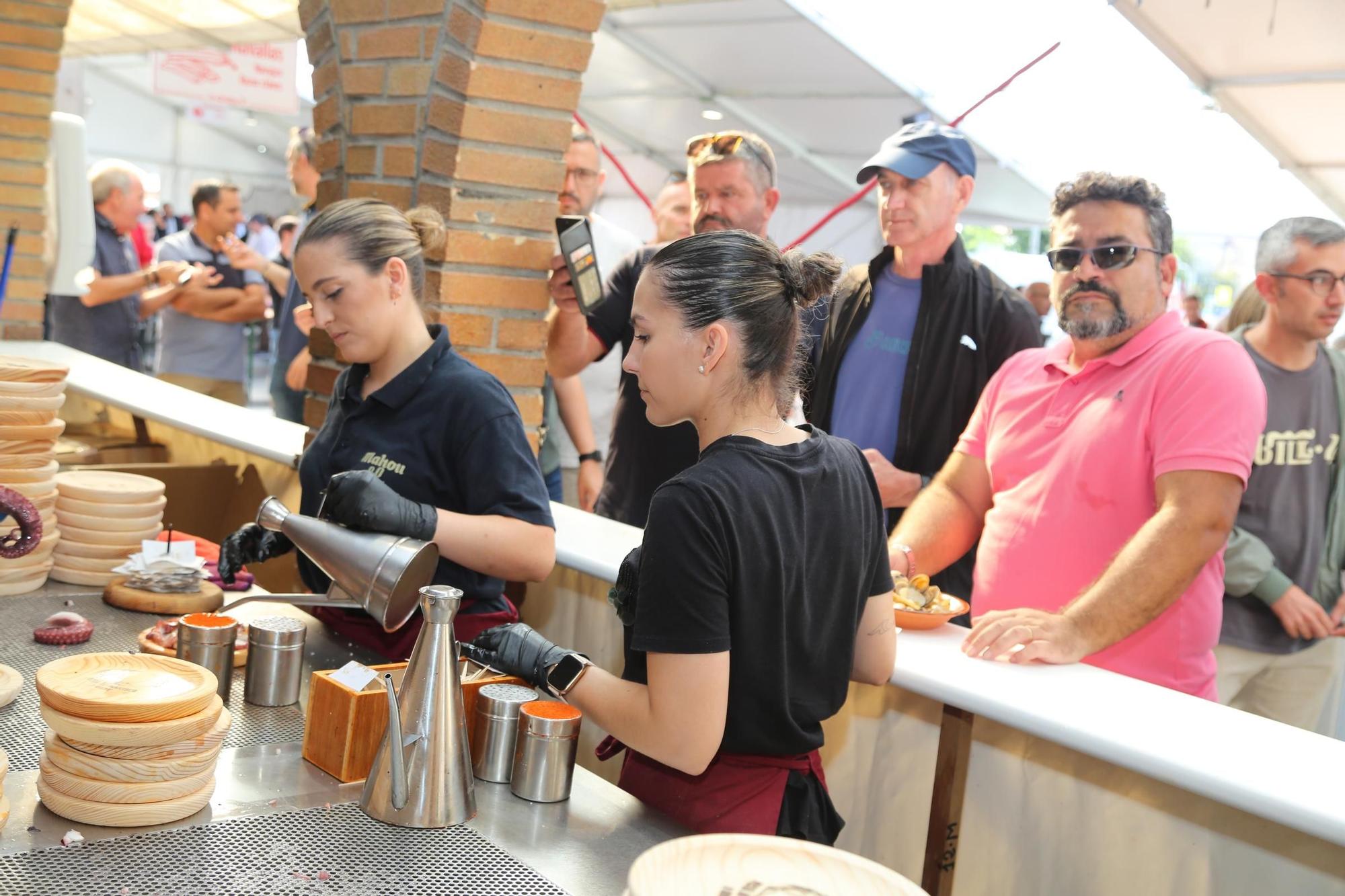 La Festa do Marisco de O Grove, esta mañana.