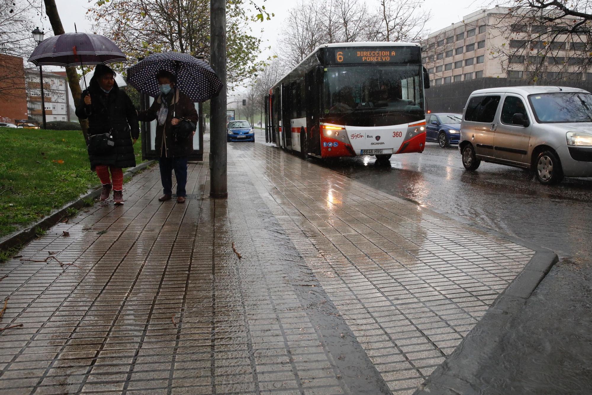 Temporal en Gijón