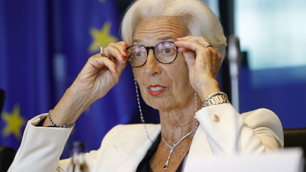 Christine Lagarde parla davant la comissió d’assumptes econòmics del Parlament Europeu. | EFE